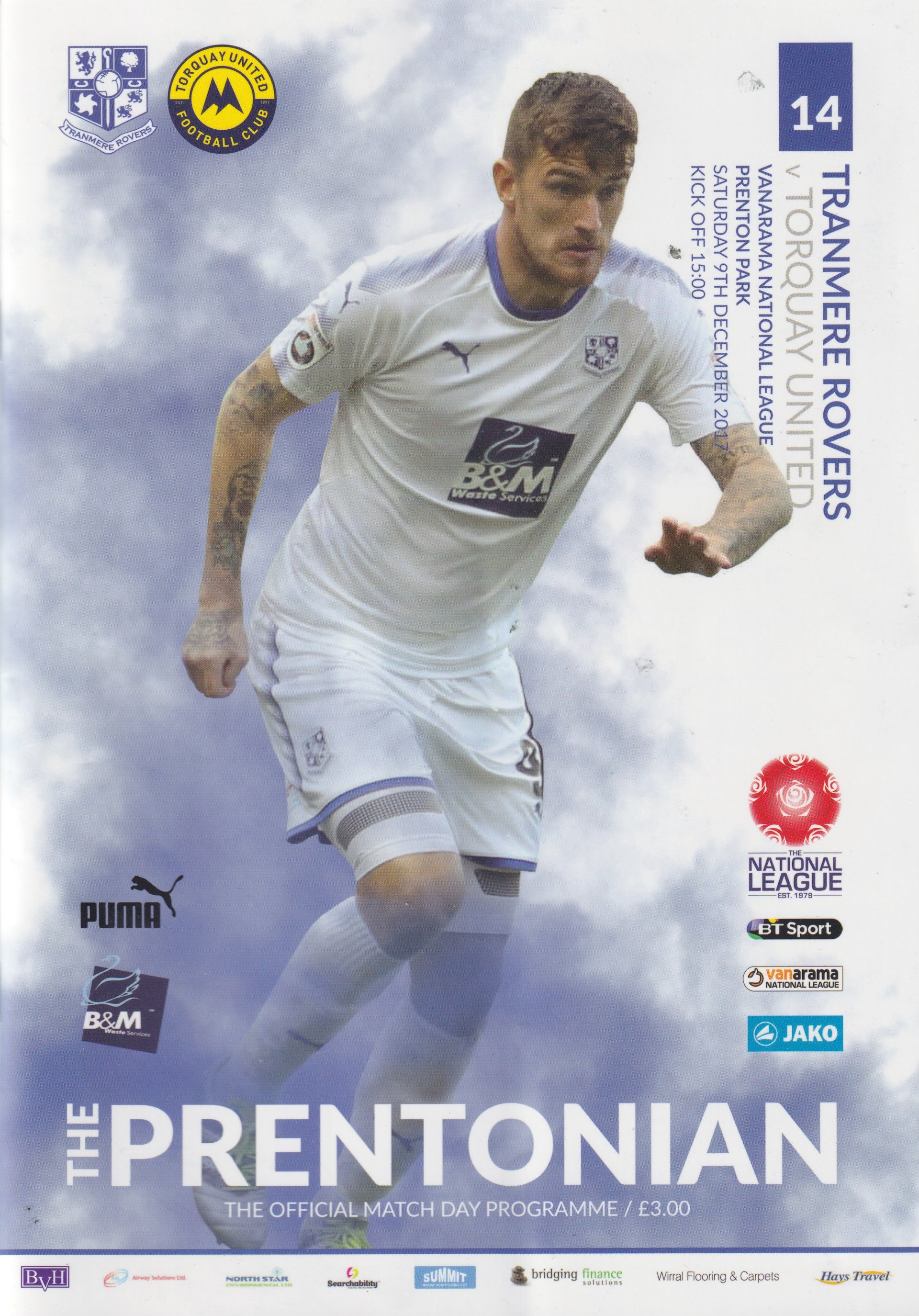 Tranmere Rovers v Torquay United match programme